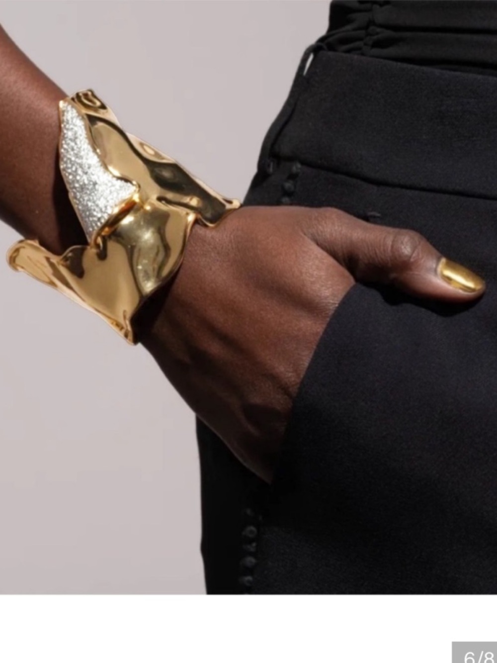 ALEXIS BITTAR • Solanales Gold Hidden Diamond Treasure Cuff Bracelet - Picture 3 of 11
